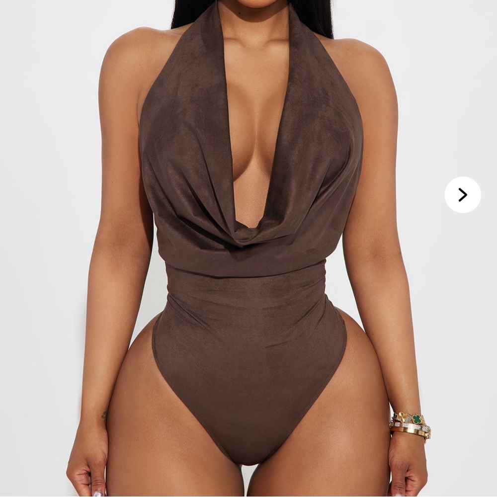Brown Halter Bodysuit NWT, still in sealed bag